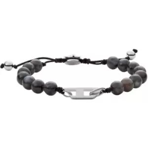 image of Mens Diesel Multicolor Labradorite Beaded Bracelet