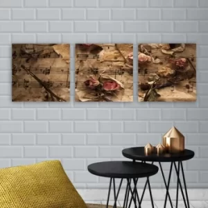 Image of DRPRC31 Multicolor Decorative Canvas Painting (3 Pieces)