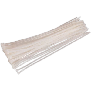 Image of Genuine SEALEY CT38048P100W Cable Tie 380 x 4.8mm White Pack of 100