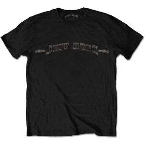 Image of Jeff Beck - Vintage Logo Unisex Large T-Shirt - Black