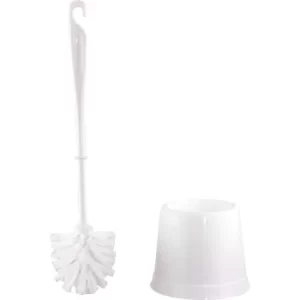 image of Plastic Turks Head Toilet Brush Holder Set