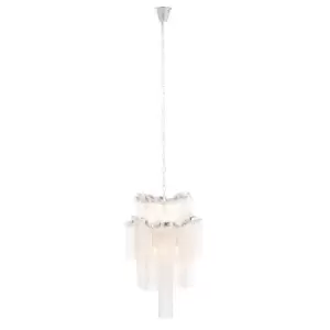 Image of Olivia's Lorrie Aluminium Chain 2 Tier Pendant Chrome Iron Frame