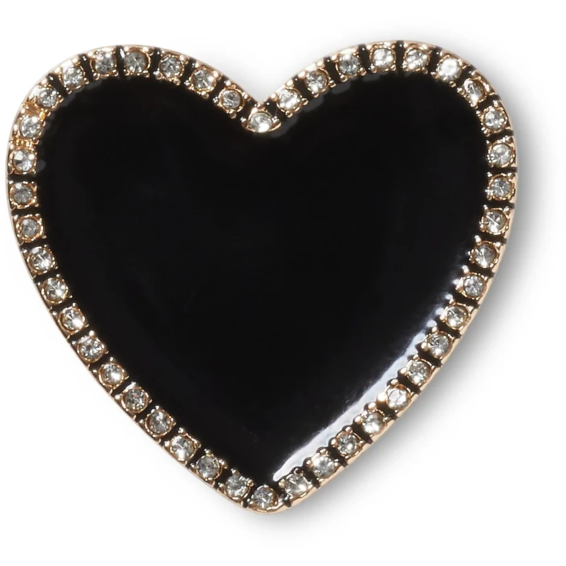 Image of Crocs Jibbitz Crocs Heart with Gold line Noir Unisex TU