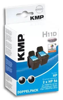 Image of KMP H11D ink cartridge 2 pc(s) Black