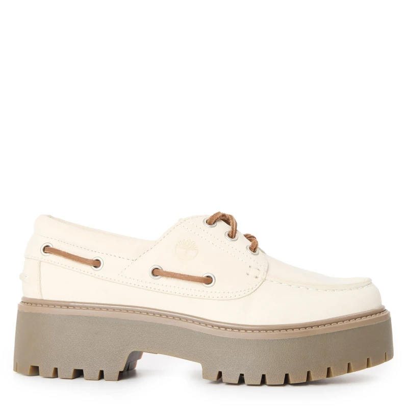 Image of Timberland Womens Stone Street Natural Nubu Boat Shoes Natural Nubuck female 3.5 (36)