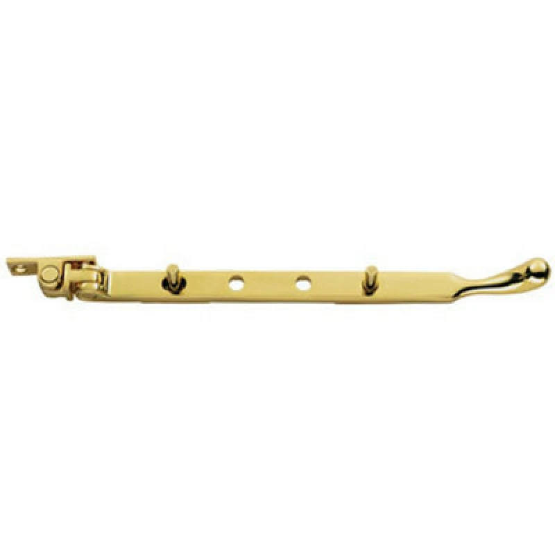 Image of Loops Bulb Ended Casement Window Stay 267 x 16mm Polished Brass Pear Drop Stay Metallics