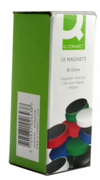Image of Q Connect Magnets 25mm Assorted Pk10