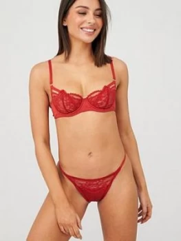 Image of Muse By Coco De Mer Scarlett Brazillian Knickers - Red