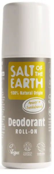 image of Salt of the Earth Amber and Sandalwood Roll On Deodorant 100ml