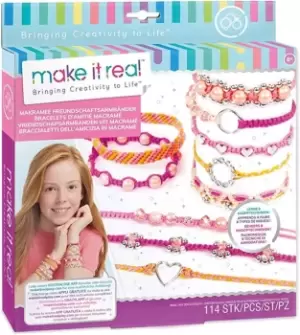 image of Make It Real Macrame Friendship Bracelets Craft Kit