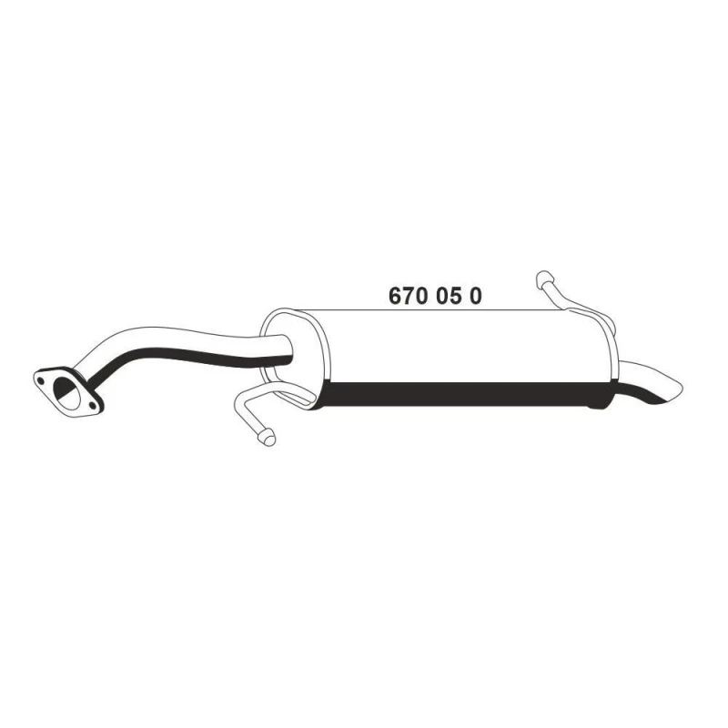 Image of ERNST 670050 Rear silencer End Silencer (3437)