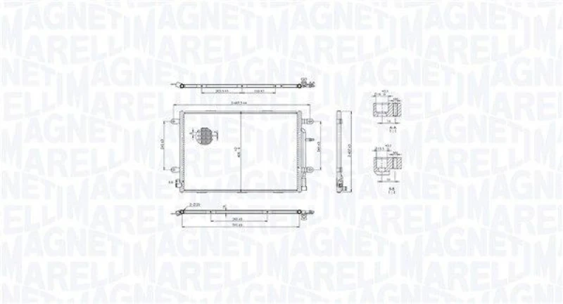 Image of MAGNETI MARELLI Air conditioning condenser MAGNETI MARELLI 350203103500