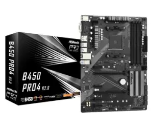 image of Asrock B450 Pro4 R2.0 AMD B450 Socket AM4 ATX