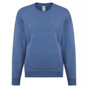 Image of Fruit Of The Loom Childrens Unisex Set In Sleeve Sweatshirt (3-4) (Heather Royal)