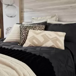 Image of Nalu Nicole Scherzinger Kalama Double Duvet Cover, Black