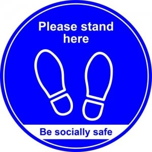Image of 400mm Floor Graphic stand here - Blue