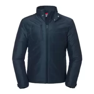 image of Russell Mens Cross Padded Jacket (4XL) (French Navy)