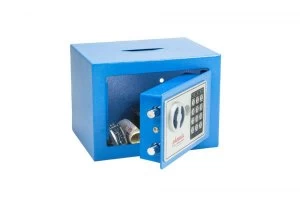 image of Phoenix cmpct Home Safe Electrnic Lock & dposit Slot Blue