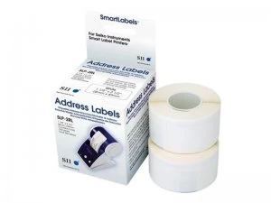 Image of Seiko Slp-2rlh White Label 28x89mm - 260 Lab/roll 2 Roll/box In