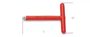 image of Beta Tools 920 MQ/T VDE 1000V Insulated 1/2" Sq Dr T Handle L: 200mm L1: 163mm