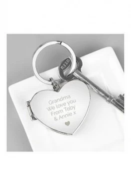 image of Personalised Valentines Heart Photo Key Ring