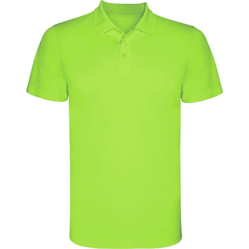 Image of ROLY ROLY Men Monzha Short-Sleeved Polo Shirt in Lime Size: Small Lime S Male 5063470829224
