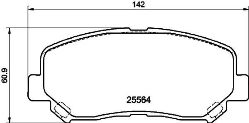 Image of HELLA Brake pad set HELLA 8DB 355 021-981