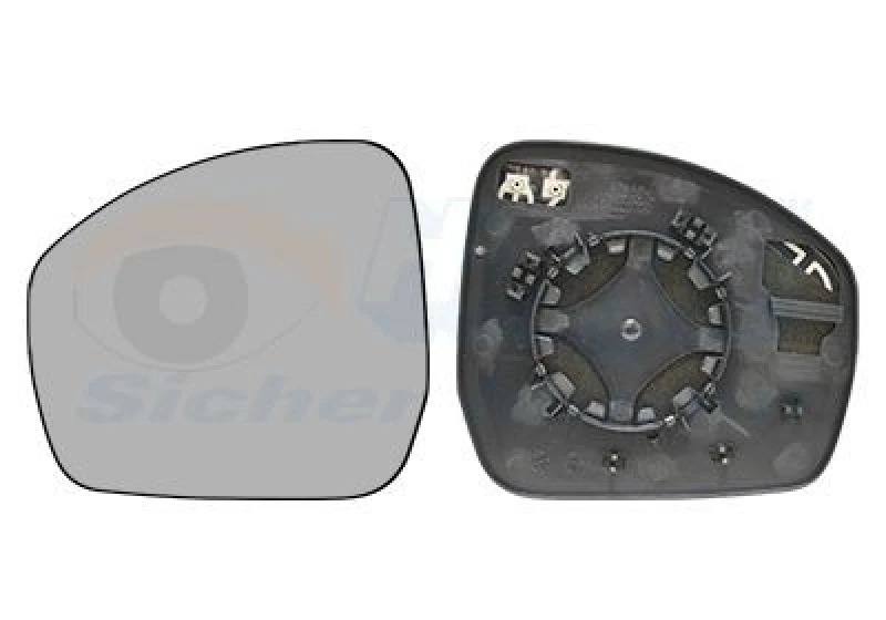 Image of VAN WEZEL Wing mirror glass VAN WEZEL 0258837