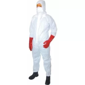 image of Tuffsafe Guard Master Disp' Hooded Coverall White (M)