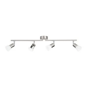 Image of Philips Decagon Chrome & Frosted Glass LED 4 Bar Spotlight - 4.3W