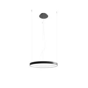 Image of Rio Integrated LED Ring Pendant Ceiling Light, Black, 4000K, 3870lm