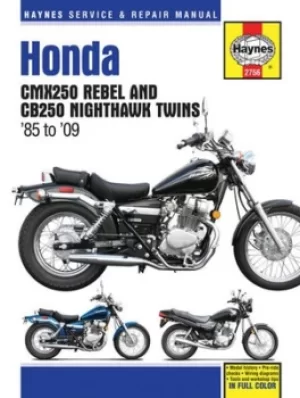 Image of Honda CMX250 Rebel and CB250 Nighthawk twins motorcycle repair manual by Haynes Publishing