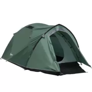 image of Outsunny Compact Camping Tent with Vestibule - Green