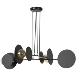 Image of Emibig Idea Black Multi Arm Pendant Ceiling Light 4x E27