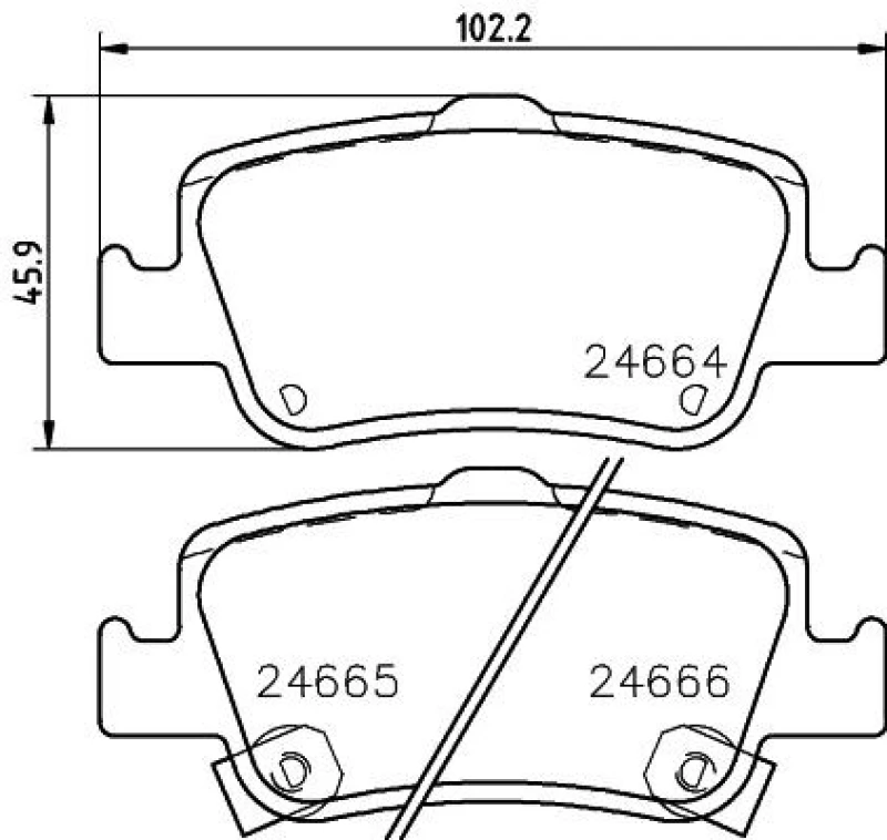 Image of HELLA Brake pad set HELLA 8DB 355 013-571