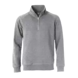 Image of Clique Unisex Adult Classic Melange Half Zip Sweatshirt (XS) (Grey)