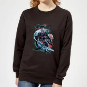 Image of Aquaman Black Manta & Ocean Master Womens Sweatshirt - Black