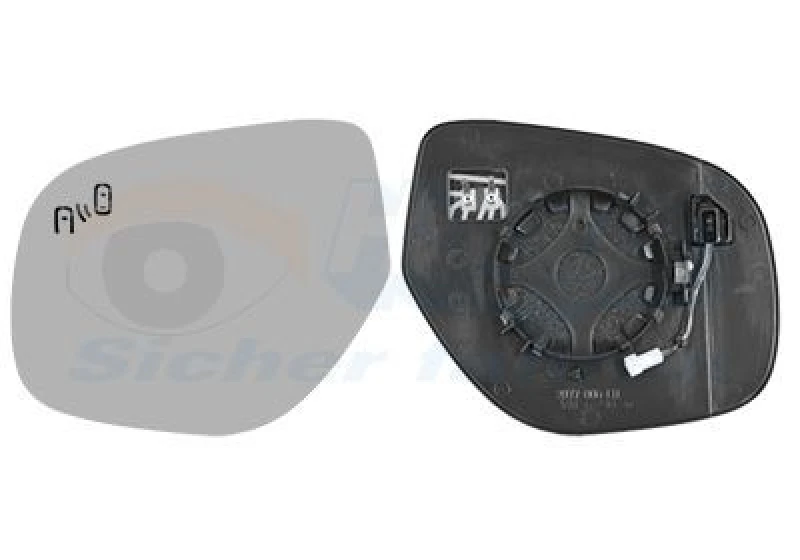 Image of VAN WEZEL Wing mirror glass VAN WEZEL 3204835