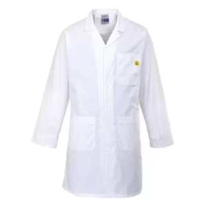 Image of Portwest Anti Static ESD Coat White 2XL