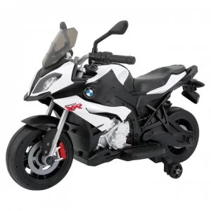 image of Rastar BMW Motorcycle 6V Ride on Bike - White