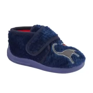 Image of Sleepers Childrens/Kids Diplodocus Slippers (4 UK Child) (Navy)