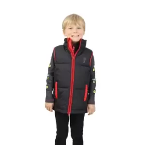 Image of Little Knight Boys Tractor Collection Gilet (3-4 Years) (Grey/Red)