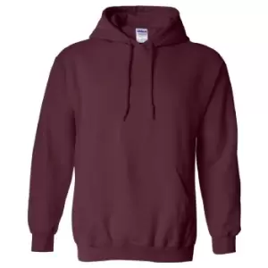 image of Gildan Heavy Blend Adult Unisex Hooded Sweatshirt / Hoodie (M) (Maroon)