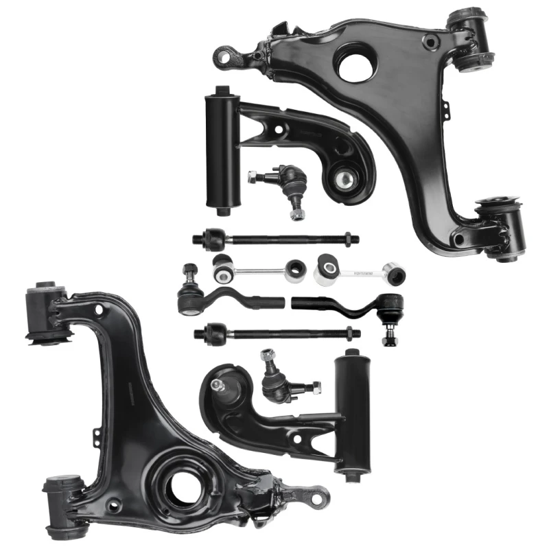 Image of RIDEX 772S0296 Control arm repair kit Front axle both sides, with fastening/mounting material, Control Arm Cast Steel Suspension Kit (772)