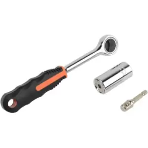 Image of Br??der Mannesmann - Universal Socket 7-19mm with Ratchet Bruder Mannesmann