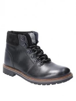 Image of Base London Base London Fawn Burnished Leather Lace Up Boot