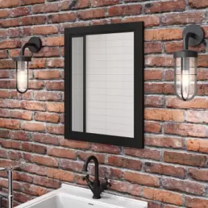 Image of Rectangular Black Bathroom Mirror 550 x 700mm - Camden