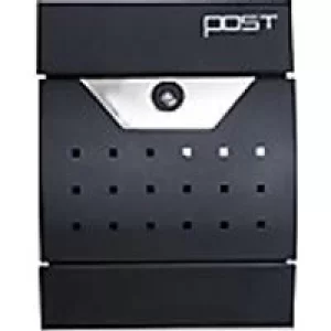 image of Homcom Mail Box Waterproof with Lid Black