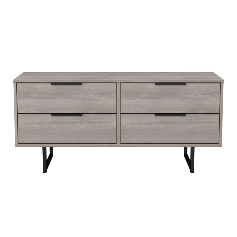 Image of Ready Assembled 2 U Fuji 4 Drawer Bed Box (Ready Assembled) in Light Grey Size: Small Light Grey Unisex Small