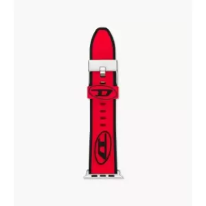 Image of Diesel Mens Silicone Band For Apple Watch, 42/44/45Mm - Red